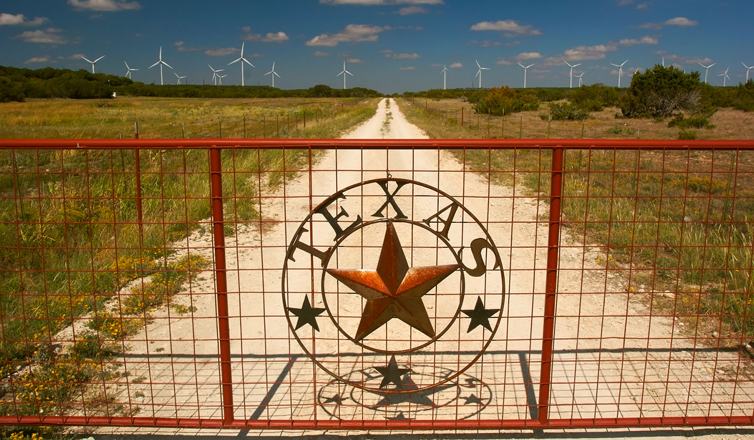 fence of a wind farm